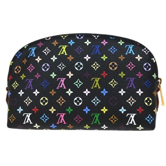 Louis Vuitton Black Monogram Multicolor Pochette Cosmetic M47355 CA4152 124956 - Picture 2 of 12
